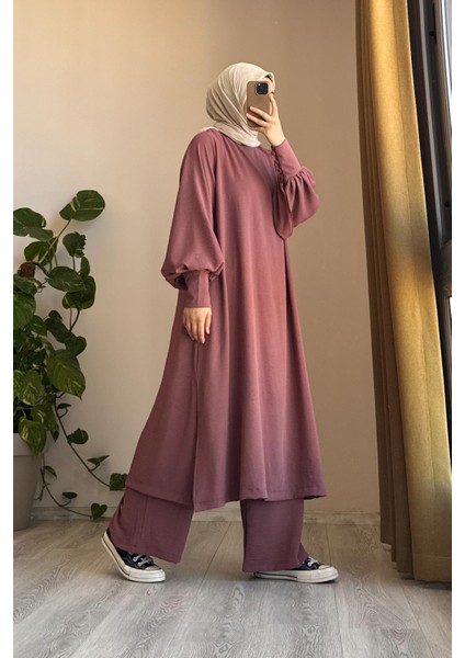 Manşet Detaylı Pantolonlu Takım - Rose fiyatları