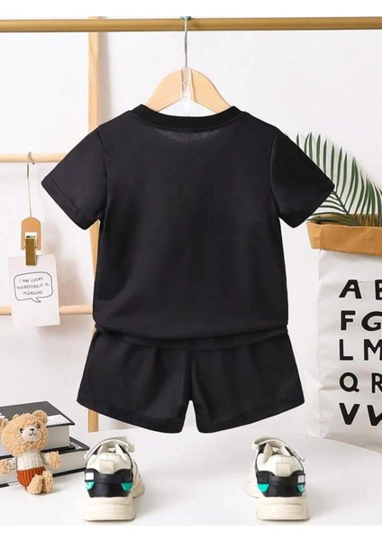Take It Aycık Baskılı Şort/t-Shirt Alt-Üst Yazlık Çocuktakım