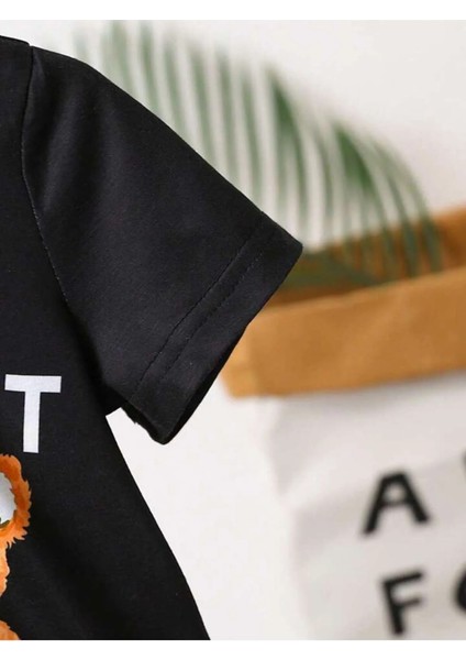 Take It Aycık Baskılı Şort/t-Shirt Alt-Üst Yazlık Çocuktakım