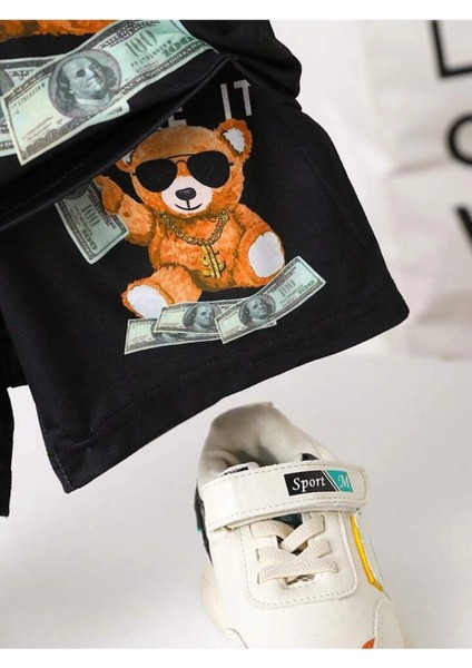 Take It Aycık Baskılı Şort/t-Shirt Alt-Üst Yazlık Çocuktakım