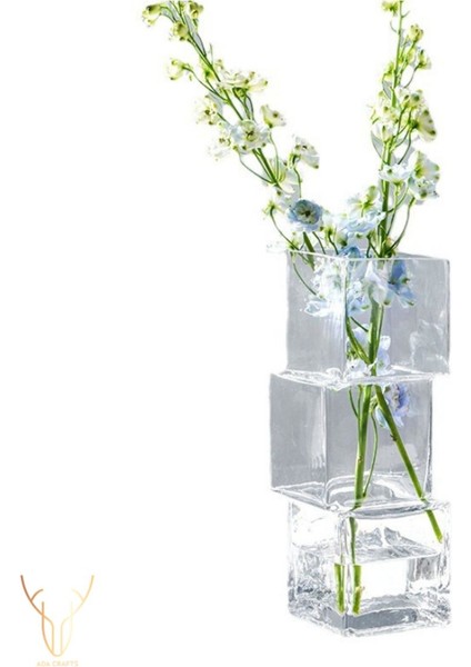 Cubos Şeffaf Cam Vazo - 27 cm fiyatları