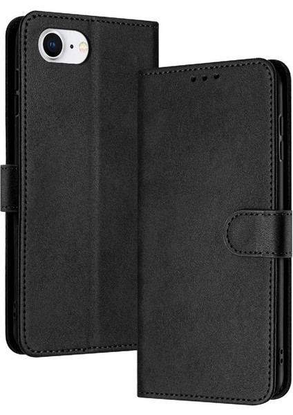 Kart Yuvası ile Toka Kickstand Pu Deri ile IPhone 16E Için Flip Case (Yurt Dışından)