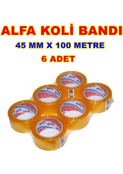 Koli Bandı 6 Adet 45 mm x 100 Metre - 6 Lı