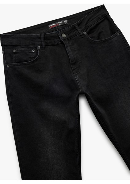 Normal Bel Pamuklu Straight Fit Jean Pantolon - Mark Jean