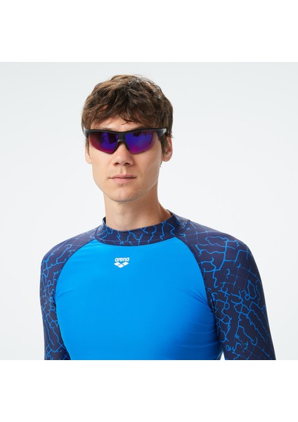 Rash Vest L/s Allover Erkek Mavi T-SHIRT.871 fırsatları