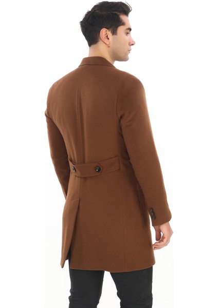 2834 Erkek Tarçın Sivri Yaka Kruvaze Kısa Palto fırsatları