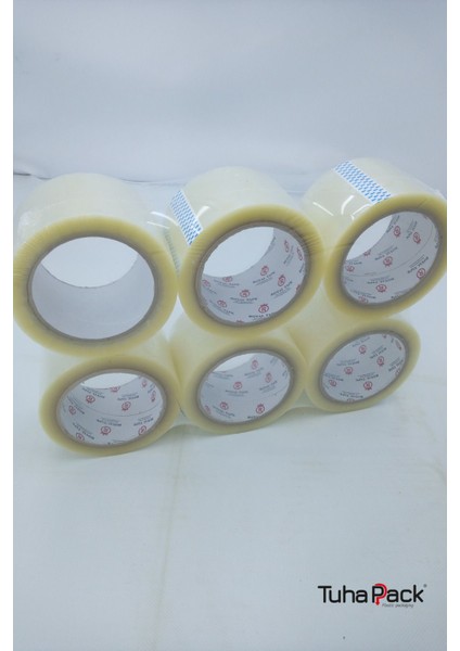 Koli Bandı 70MM x 100M Hotmelt Şeffaf (6 Adet) - Güçlü Yapışkanlı Koli Bandı fiyatları