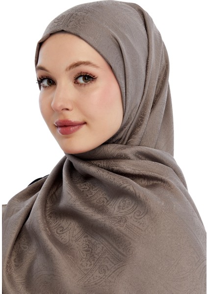 Monogram Etnik Desen Şal - Koyu Vizon fiyatları