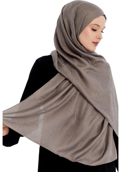 Monogram Etnik Desen Şal - Koyu Vizon indirimleri