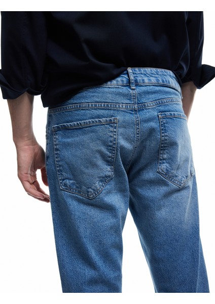 Normal Bel Pamuklu Straight Fit Jean Pantolon - Mark Jean modelleri