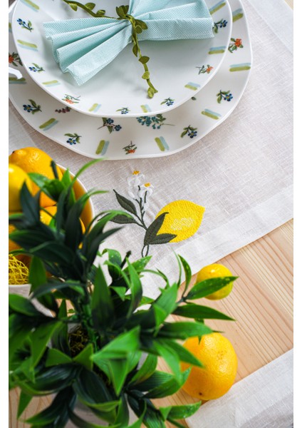 Limon Nakışlı Amerikan Servis Seti 4'lü(35*50) fiyatları