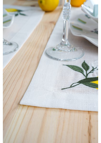 Limon Nakışlı Amerikan Servis Seti 4'lü(35*50) indirimleri