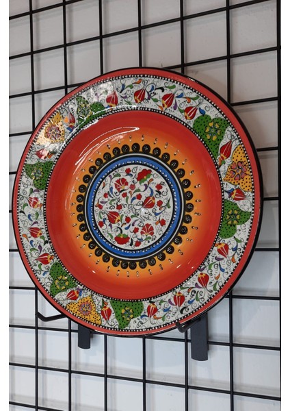 Çini Porselen Lale Motifli 30 cm El Yapımı Tabak indirimleri