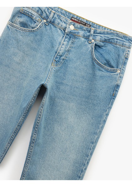 Normal Bel Pamuklu Straight Fit Jean Pantolon - Mark Jean