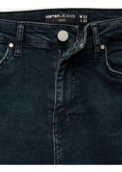 Normal Bel Pamuklu Slim Fit Jean Pantolon - Brad Jean fırsatları