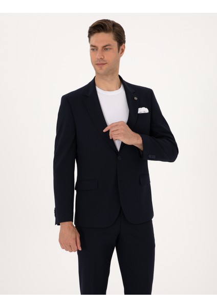 Erkek Lacivert Slim Fit Takım Elbise 50317643-VR033 modelleri