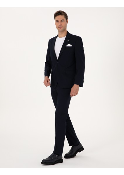 Erkek Lacivert Slim Fit Takım Elbise 50317643-VR033 fırsatları