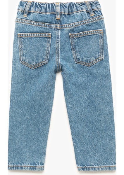 Pamuklu Cep Detaylı Denim Pantolon