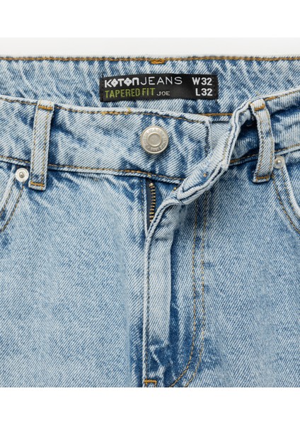 Normal Bel Pamuklu Tapered Fit Jean Pantolon - Joe Jean