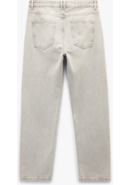 Pamuklu Normal Bel Vintage Straight Fit Jean Pantolon indirimleri