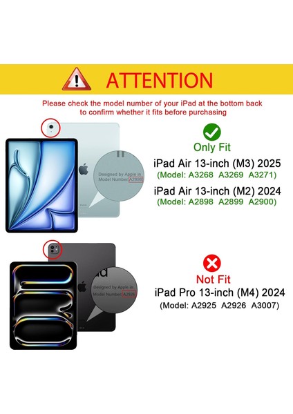 Ipad Air 13 2024 2025 Magic Klavyeli Slim Kılıf Mıknatıslı Kilit Tutuculu Akıllı Kapak fiyatları