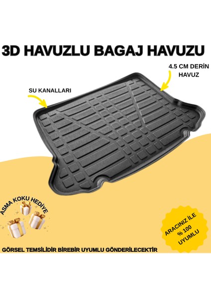 Chery Jaecoo 7 4x2 2024 Sonrası Kulaksız 3D Bagaj Havuzu