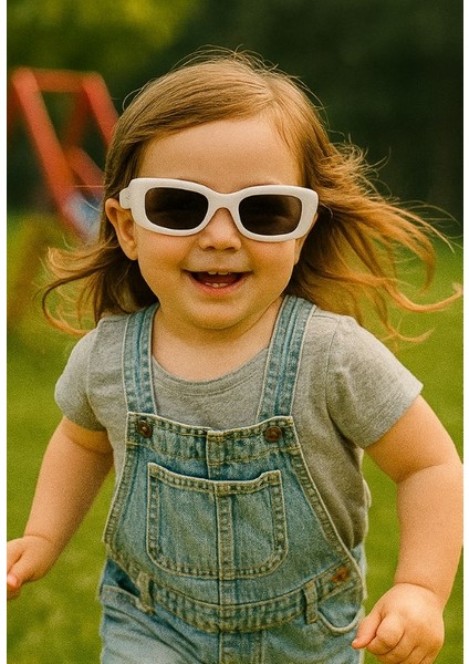 Kids Güneş Gözlüğü Beyaz Cool Çerçeve Uv 400 Korumalı Ce Belgeli Çocuk Güneş Gözlüğü