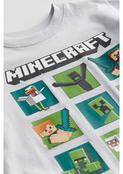 Minecraft Baskılı Çocuk Tişörtü modelleri