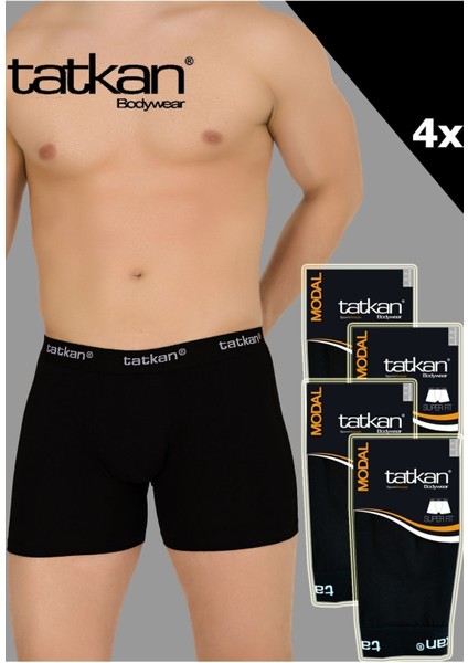Tatkan 4'lü Erkek Penye Modal Boxershort