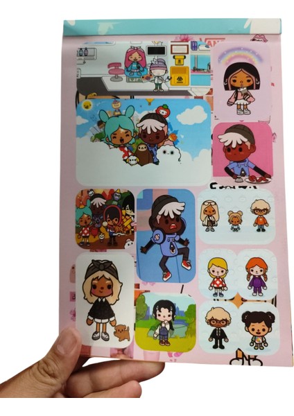 Toca Life Sticker Albüm 16 Sayfa 250'DEN Fazla Birbirinden Farklı Renkli Etiket Çeşitleri fiyatları