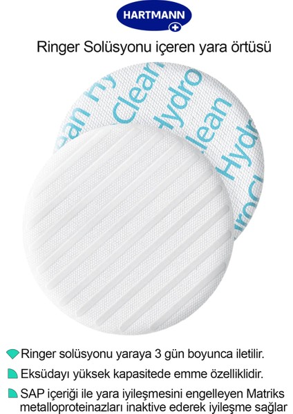 Hydroclean® Advance 5,5cm Yuvarlak - Ringer Solüsyon Içeren, Emici, Yara Örtüsü, 1 Adet