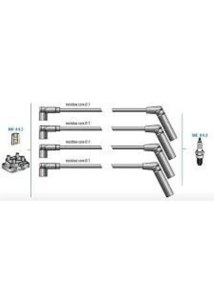 7677 Doduco Bujı Kablosu Accent 95-00 00-06 1.3 1.5