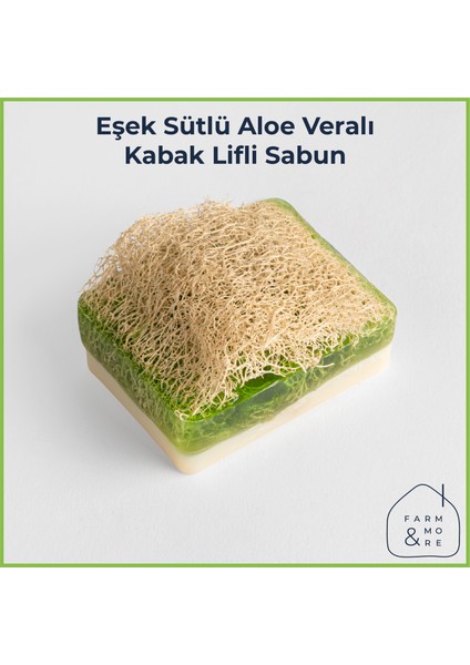El Yapımı Eşek Sütlü Kabak Lifli Aloe Vera Sabunu