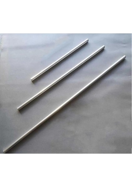 3'lü Oklava Alüminyum Paslanmaz (99-74-49 Cm) Metal Oklava Seti Hamur Açma Aparatı Sofra Mutfak