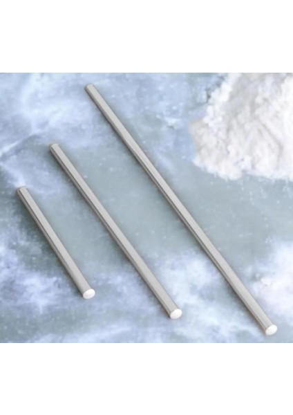 3'lü Oklava Alüminyum Paslanmaz (99-74-49 Cm) Metal Oklava Seti Hamur Açma Aparatı Sofra Mutfak indirimleri