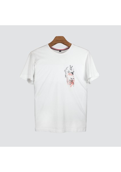 Halfface Pocket Erkek Baskılı T-Shirt