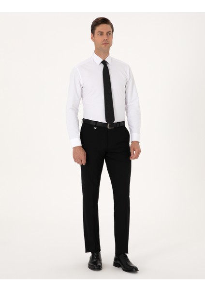 Erkek Siyah Slim Fit Kumaş Pantolon 50317644-VR046 modelleri