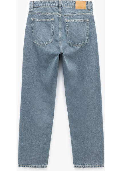 Normal Bel Pamuklu Cepli Vintage Straight Fit Jean Pantolon fiyatları