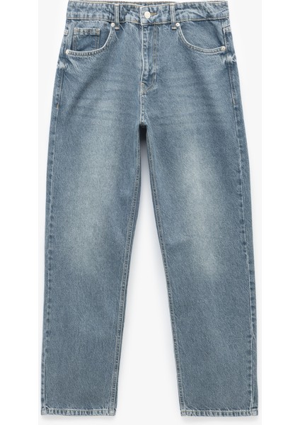Normal Bel Pamuklu Cepli Vintage Straight Fit Jean Pantolon modelleri