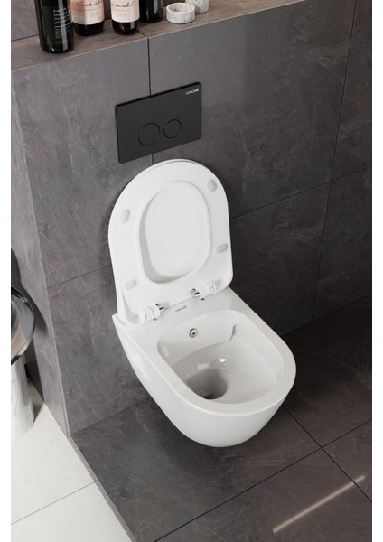 Terra Rim-Off Asma Klozet ve Duck Thermoplast Yavaş Kapanan Klozet Kapağı Set fiyatları