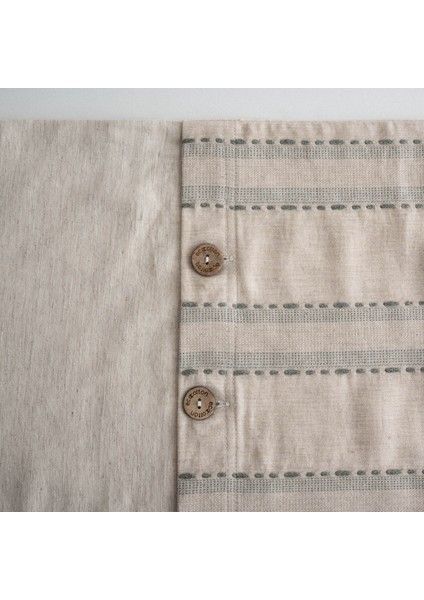 Delfin Çift Kişilik Nevresim Takımı %100 Organik Pamuk Keten Yeşil 200X220 cm fırsatları