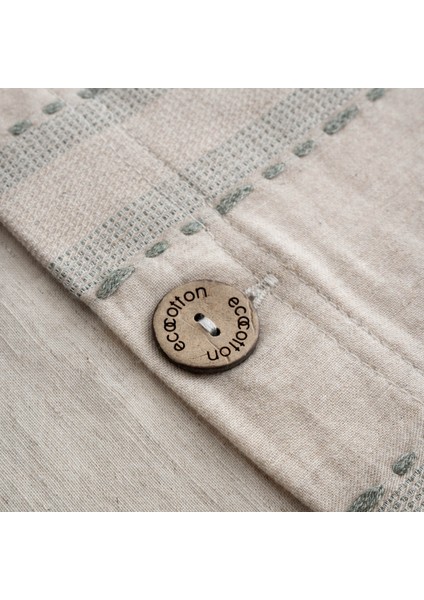 Delfin Çift Kişilik Nevresim Takımı %100 Organik Pamuk Keten Yeşil 200X220 cm indirimleri