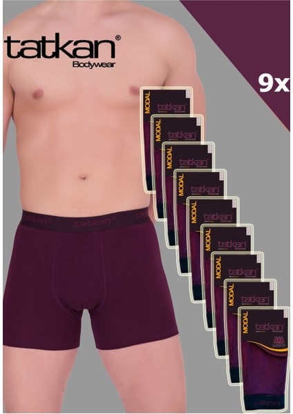 Tatkan 9'lu Erkek Penye Modal Boxershort