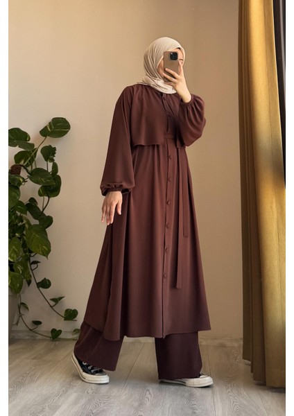 Rüzgarlıklı Takım-Açık kahve