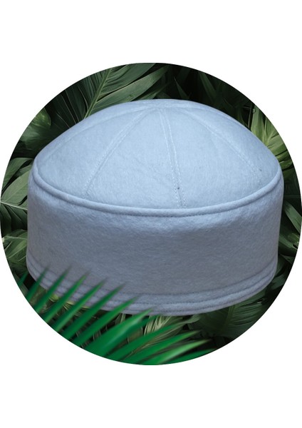 Takke,beyaz Takke,kalıplı Takke,şapka, Keçe Takke,el Yapımı Takke T125