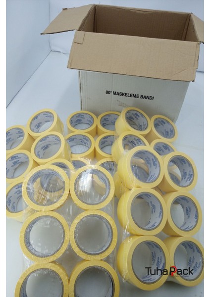 Maskeleme Bandı 48MM x 30M Krem (36 Adet) (Kağıt Bant) - Oto Boya, Fırın ve Dekorasyon Bandı modelleri