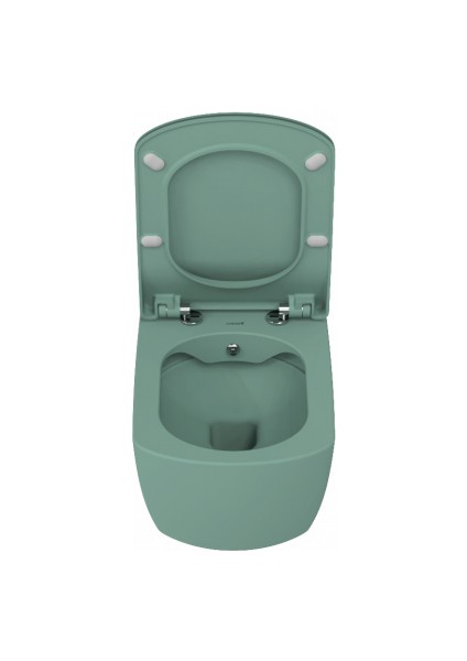 Elegant Rim-Off Duroplast Yavaş Kapanan Klozet Kapaklı Nil Yeşili Set fırsatları