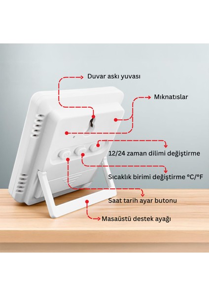 Kalibrasyon Menülü Sıcaklık Nem ve Saat Göstergesi | Vgw 23 indirimleri