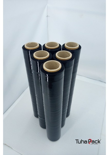 Streç Film 50CM x 200M 6 Adet, Siyah, 23 Mikron, 1600 Gr, Dayanıklı Eşya, Koli ve Palet Streci fiyatları