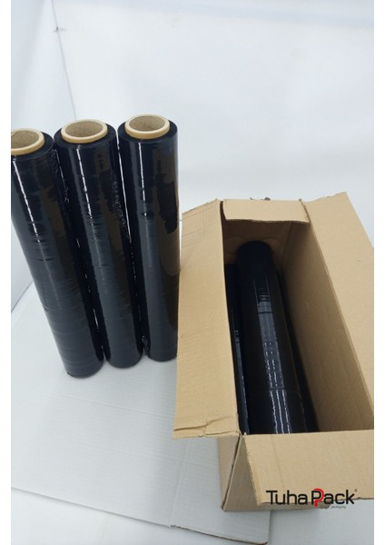 Streç Film 50CM x 200M 6 Adet, Siyah, 23 Mikron, 1600 Gr, Dayanıklı Eşya, Koli ve Palet Streci fırsatları